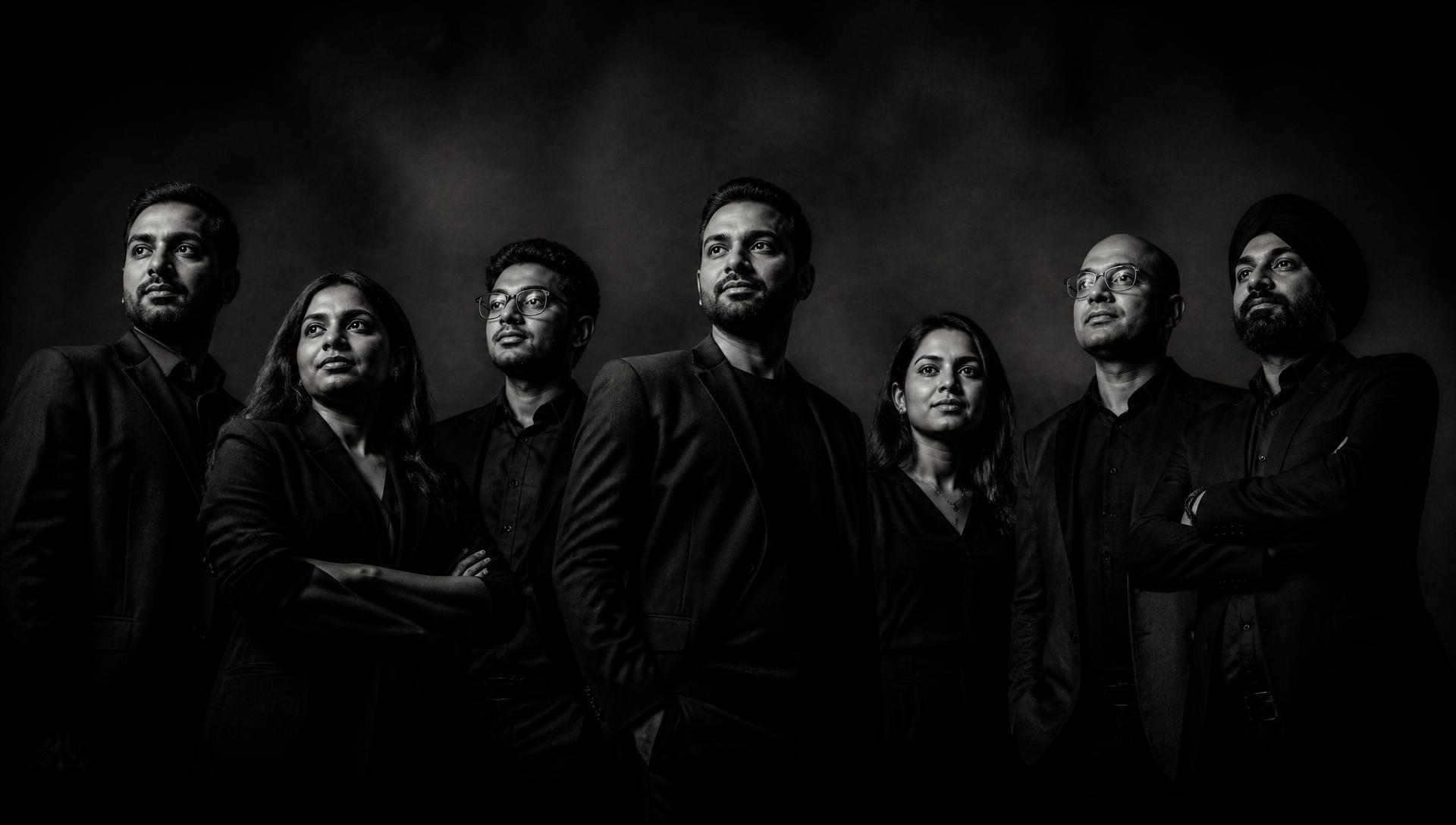 Group portrait of Indian founders and entrepreneurs